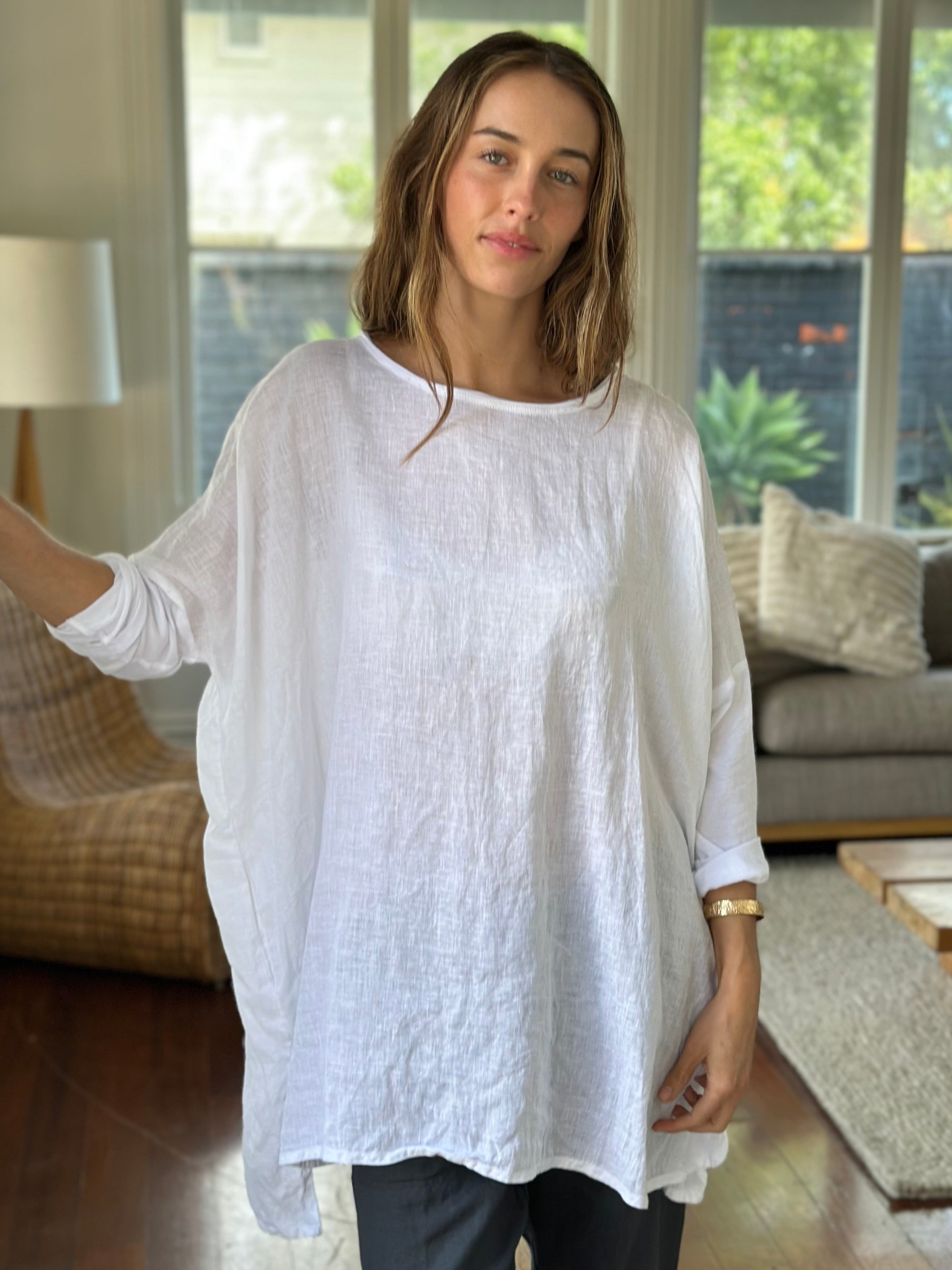 gabriella top-white