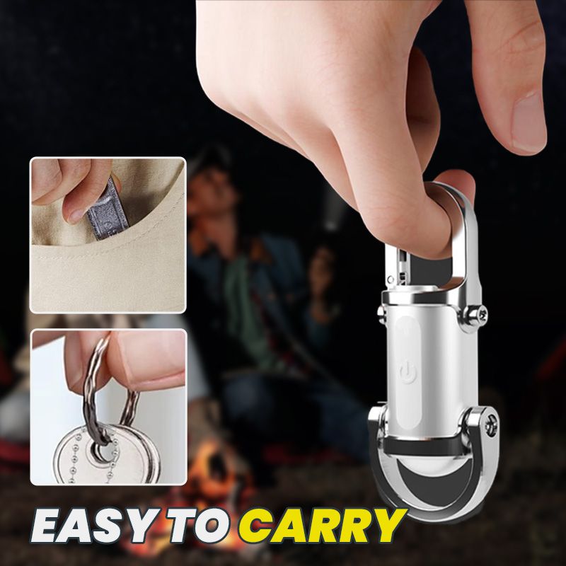 ✨ 1200LM Mini Keychain Flashlight - Super Bright & Waterproof for Emergency, Camping, or Night Work 🚨🔑