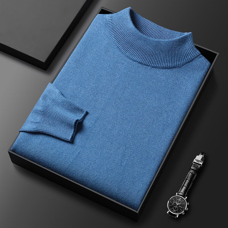 Men's Solid Color Turtleneck Sweater