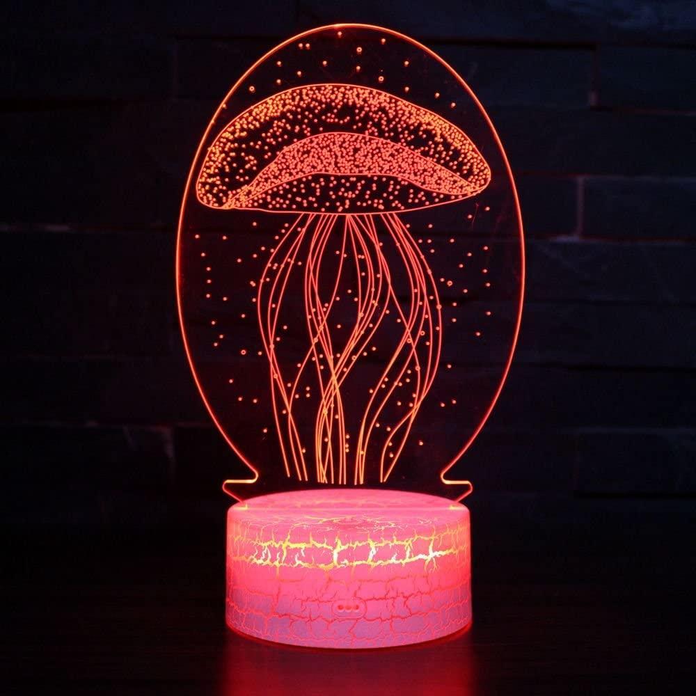 3D JELLYFISH NIGHT LIGHT LAMP