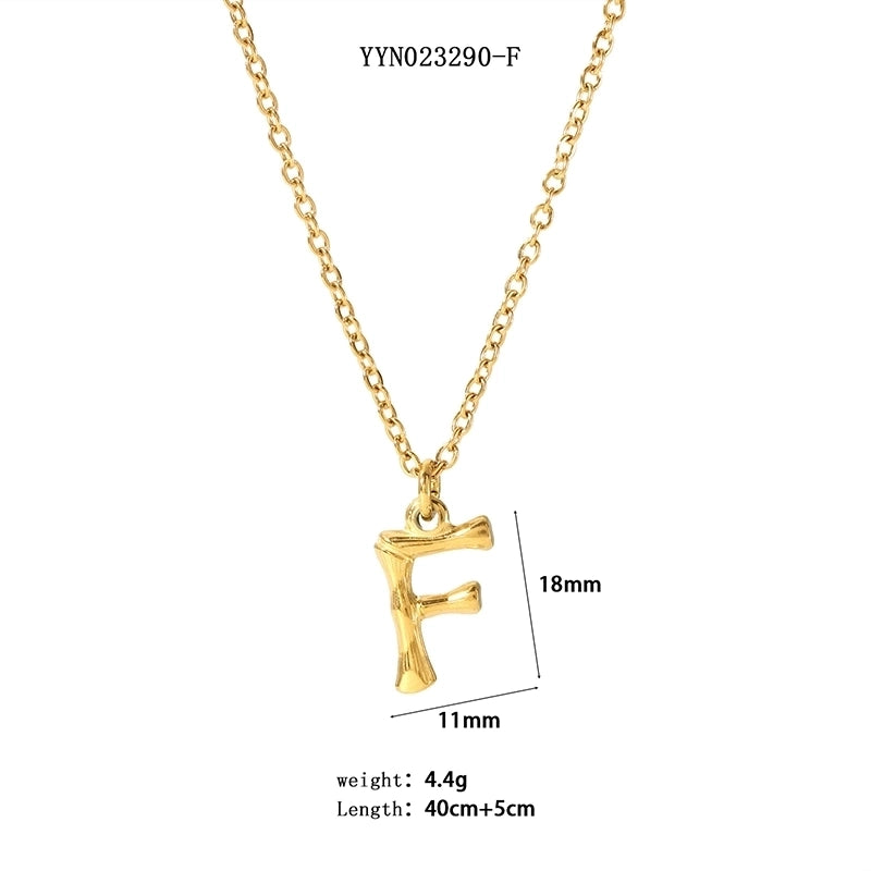 304 Stainless Steel 18K Gold Plated Minimalist Plating Letter Sweater Chain