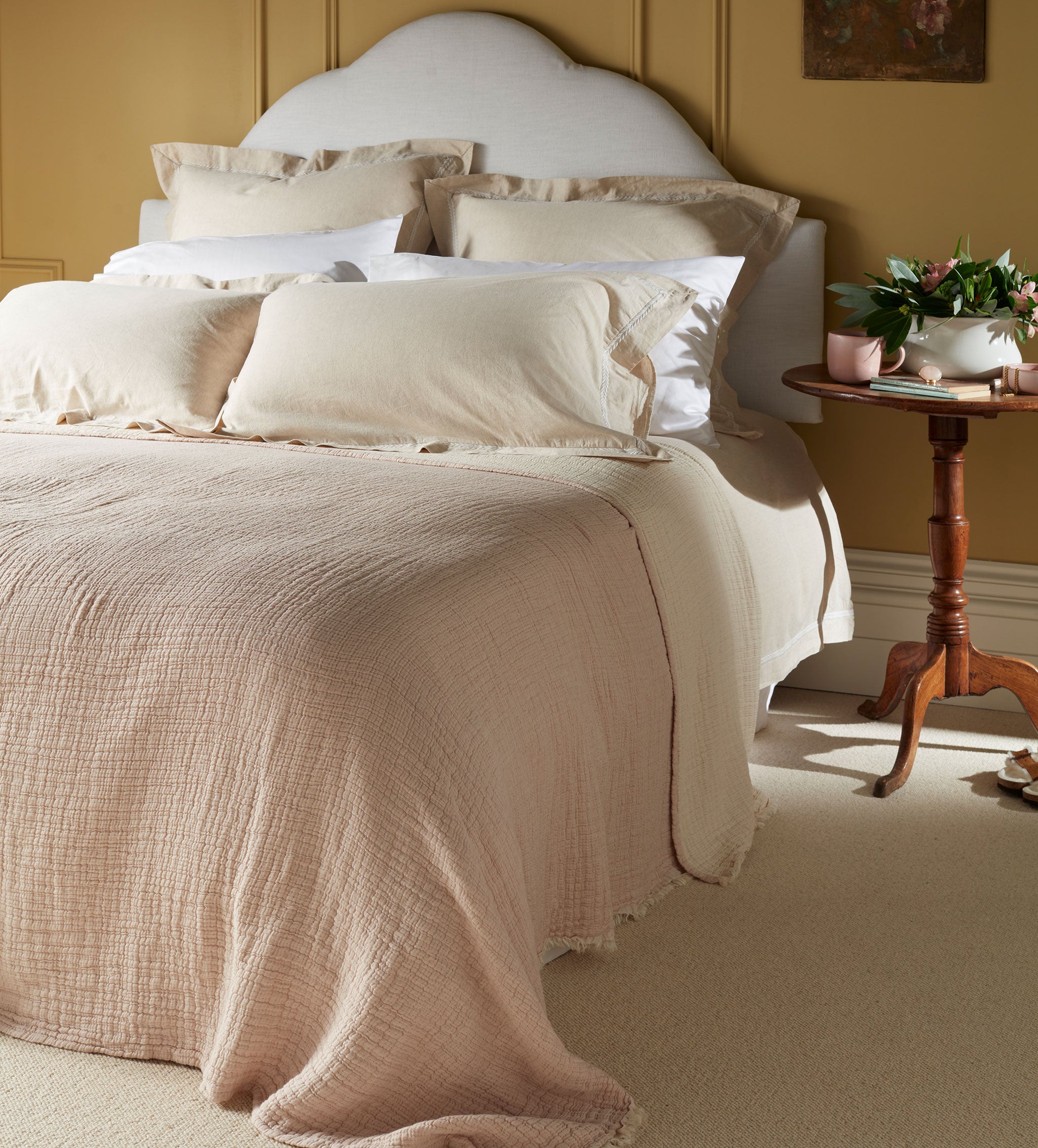 Dusty Pink Orla 100% Cotton Throw