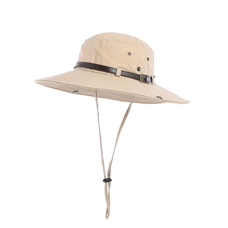 Unisex Casual Minimalist Letter Solid Color Embroidery Big Eaves Bucket Hat