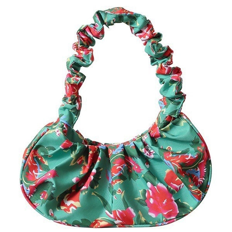 Women's Medium Pu Leather Rainbow Streetwear Pillow Shape Magnetic Buckle Underarm Bag