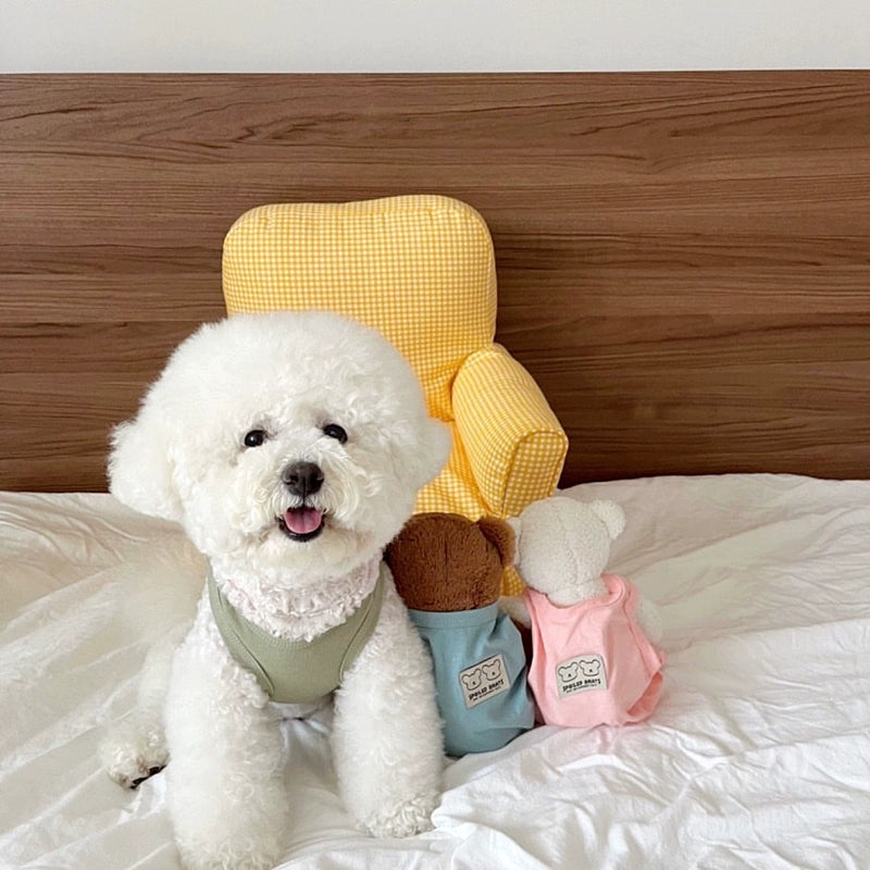 Bear Head Tag Decor Dog Cat Vest
