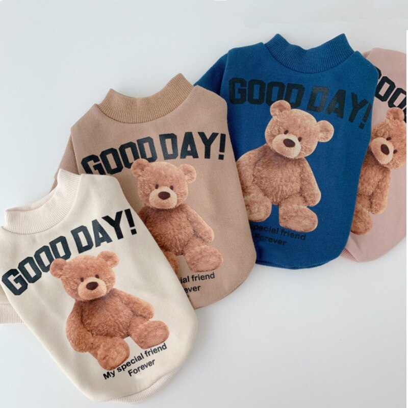 Teddy Printed Dog Cat Hoodie