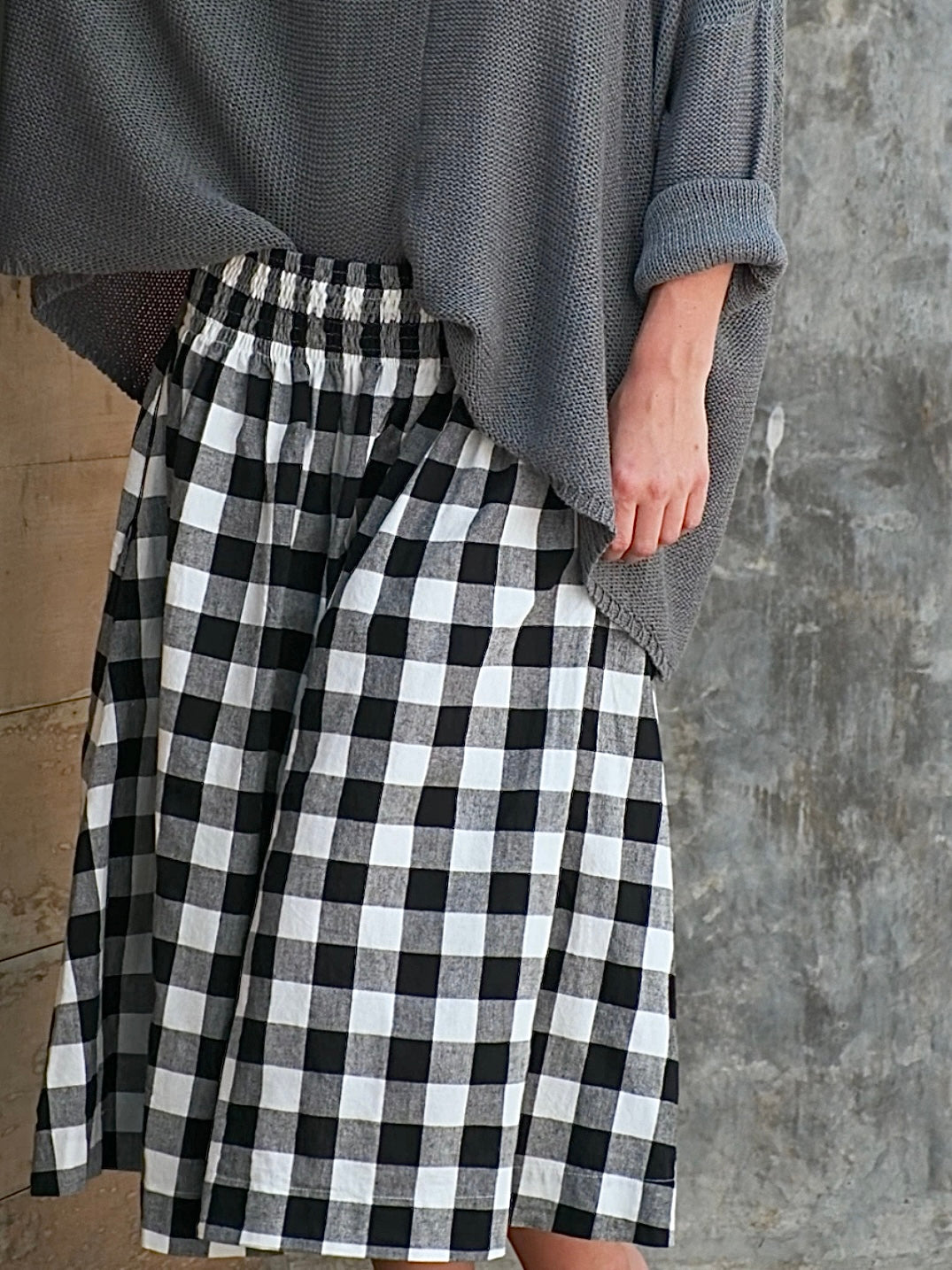 lola skirt - black check