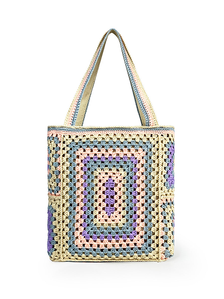 Women Summer Ethnic Knitted Shoulder Bag