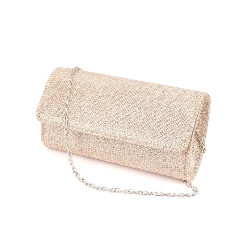 Khaki Black Pink Cloth Solid Color Square Evening Bags
