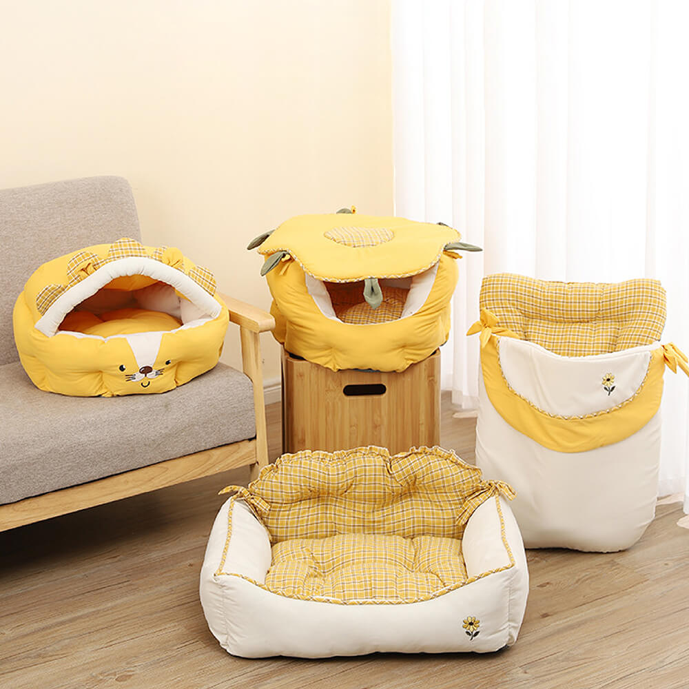 Sunflower Series Cat Cave Dog & Cat bed