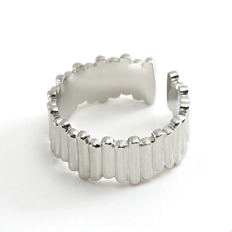 Retro Geometric 304 Stainless Steel Titanium Steel 18K Gold Plated Plating Stainless Steel Rings