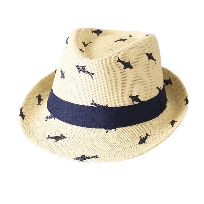 Children Unisex Casual Vacation Cartoon Straw Hat