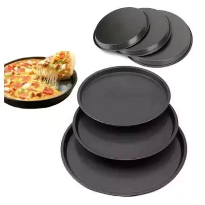 3 Pieces Pizza Pan Non-Stick Pizza Tray