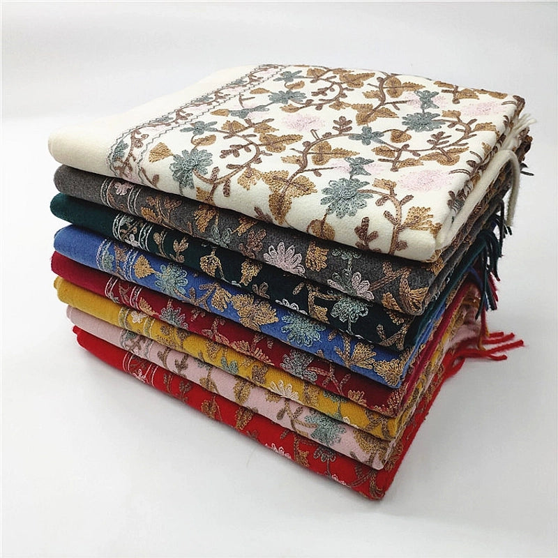 Women's Retro Ethnic Style Printing Imitation Cashmere Scarf