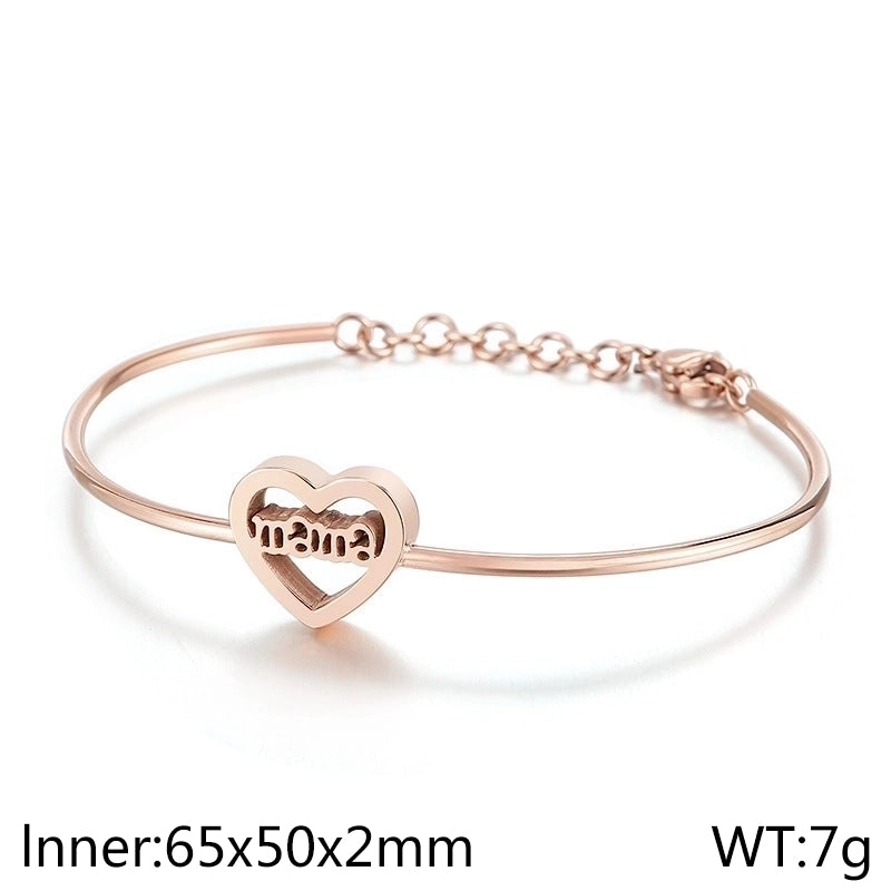 Minimalist Letter Titanium Steel 18K Gold Plated Plating Necklace