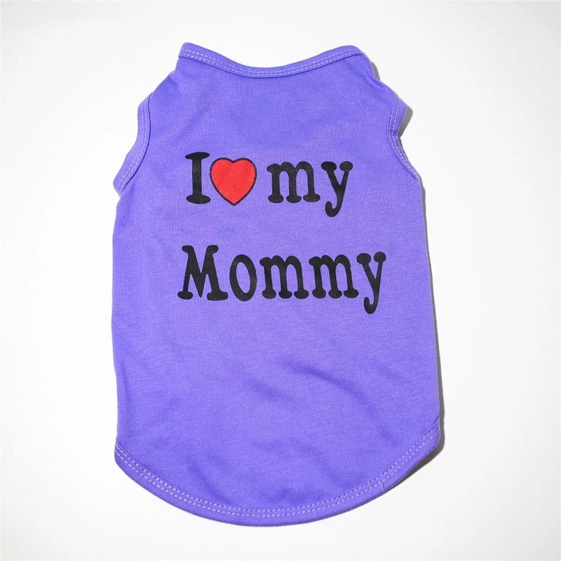 Casual Cotton Letter Pet Clothing