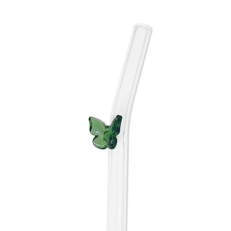 Casual Vacation Solid Color Glass Straw 1 Piece