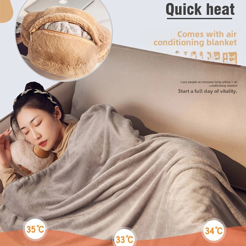 Cat's Claw Car Pillow Quilt Dual-purpose Office Nap Artifact Pillow Air Conditioning Blanket Three-in-One Lunch Break Pillow