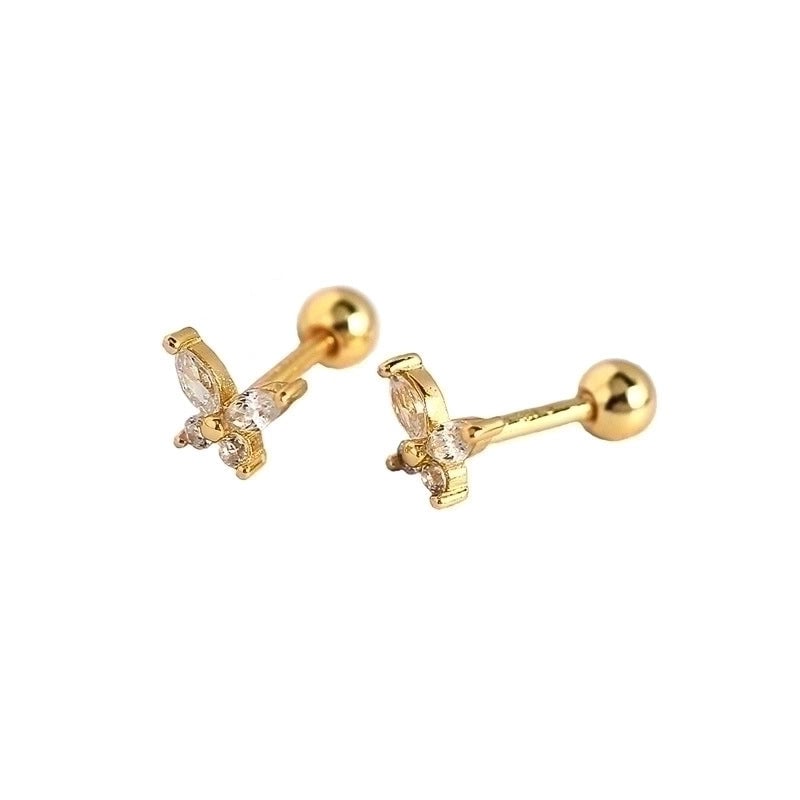 Minimalist Geometric Plating Gem Earrings Ear Studs