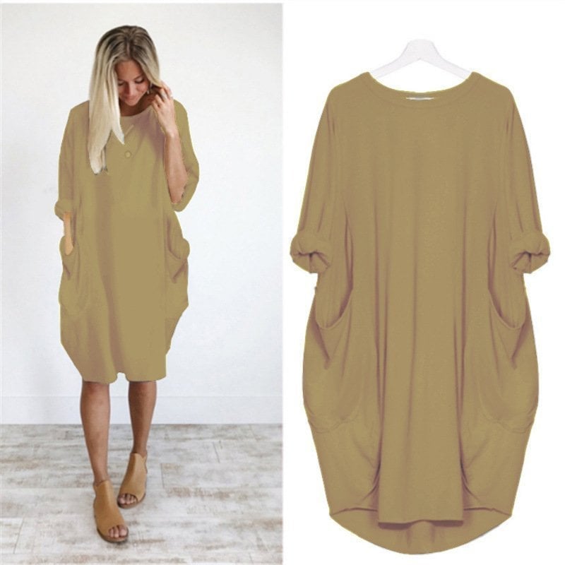 Vestido Casual O-Outline para mujer(Compra 2 y obtén envío gratis)