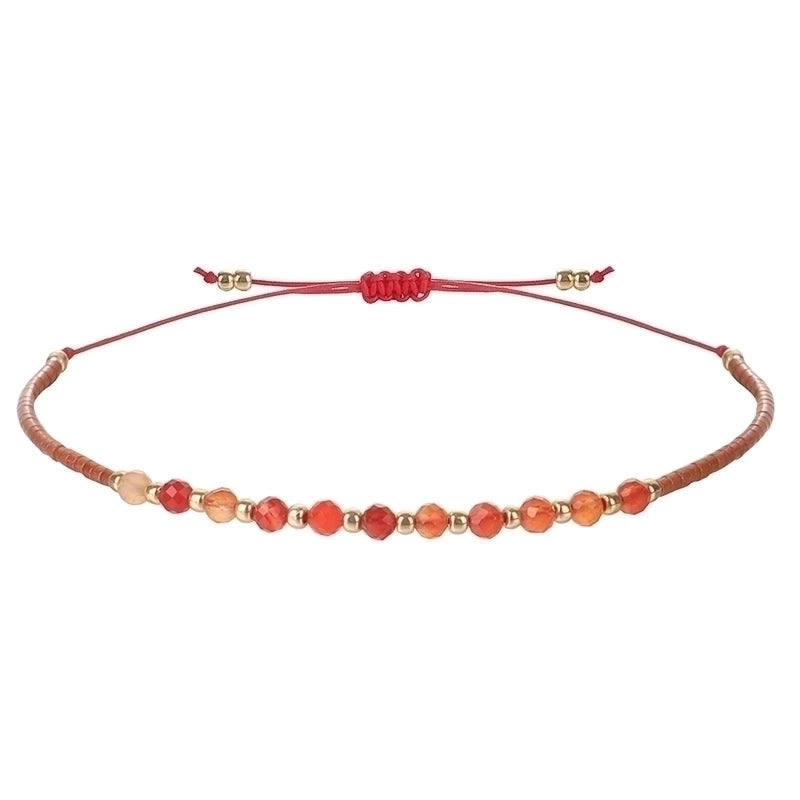 3 Pieces Minimalist Round Bead. Stone Beaded Bracelets