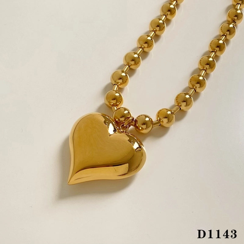 Vacation Modern Style Pentagram Round Heart Shape 304 Stainless Steel 16K Gold Plated White Gold Plated Gold Plated Plating Bracelets Necklace