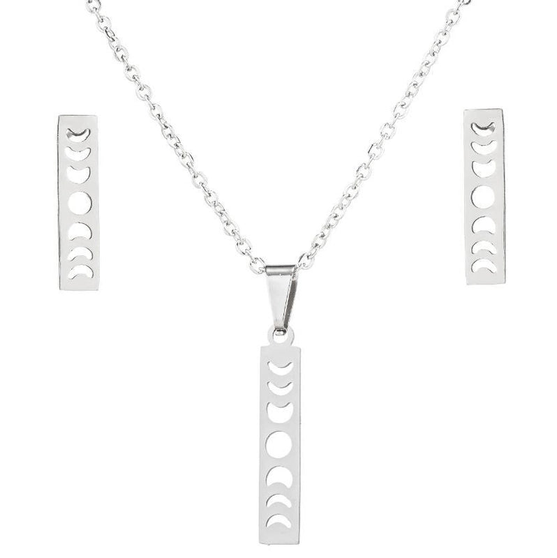 Minimalist Heart Shape Stainless Steel Plating Women's Earrings Necklace