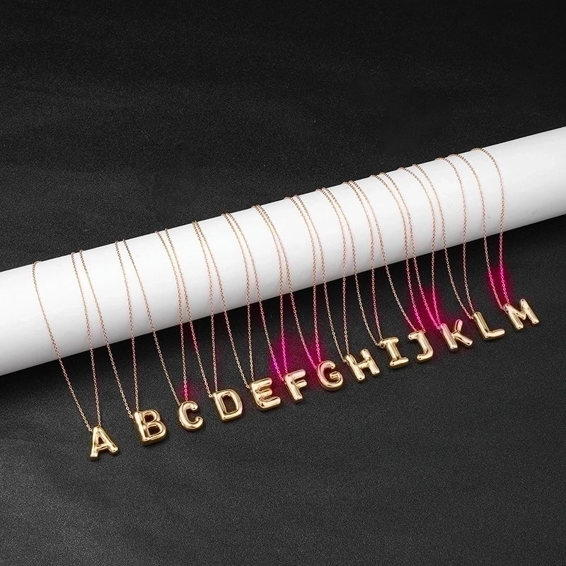 IG Style Minimalist Letter Stainless Steel Copper Polishing Plating Pendant Necklace
