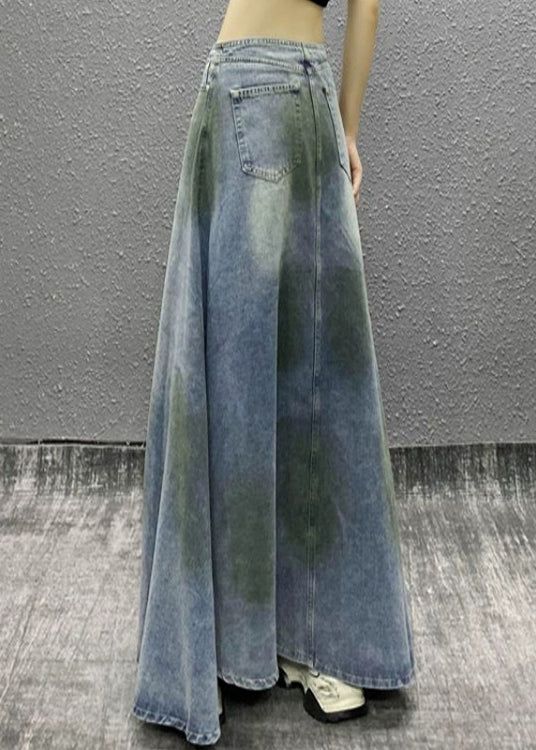 Modern Blue Original Design High Waist Denim Skirts Summer