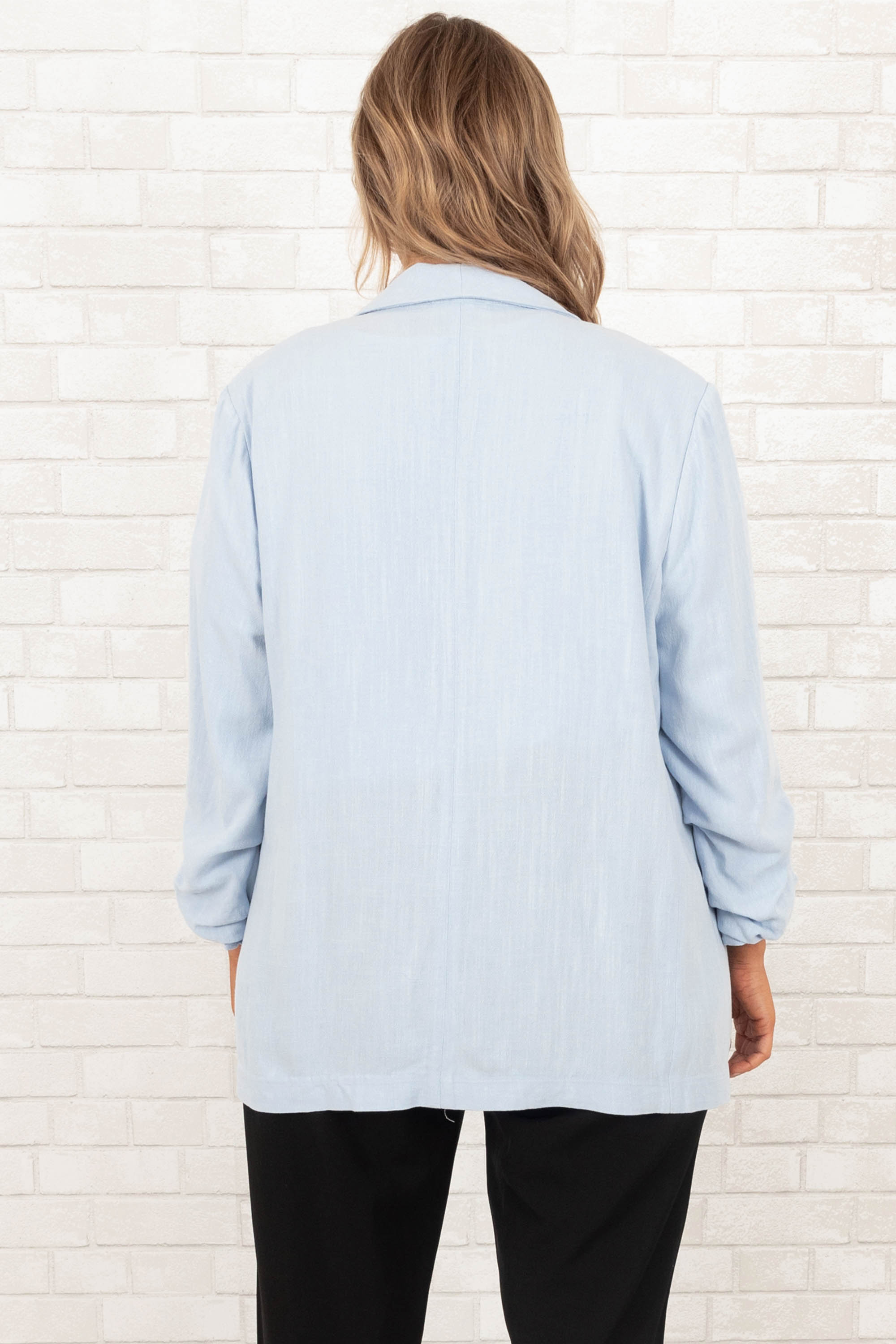 Working In Style Jacket. Light Blue