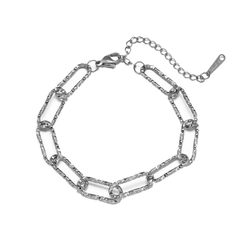Hip-Hop Retro Solid Color Titanium Steel Plating Jewelry Set