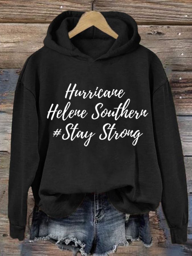 Women's Hurricane Helene Strong Print Casual Sweatshirt