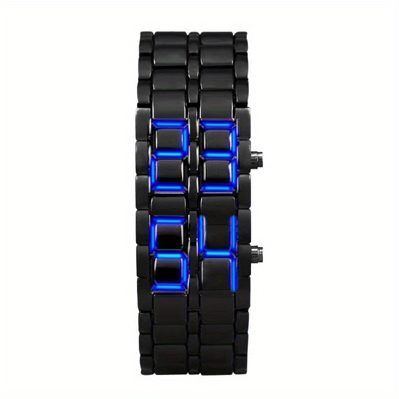 Stylish Red & Blue LED Lava Digital Wristwatch - Perfect Gift for Men & Women!