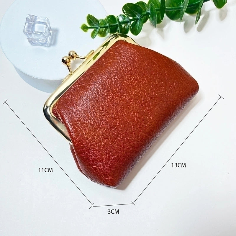 Women's Solid Color Polyester Lock Clasp Coin Purses