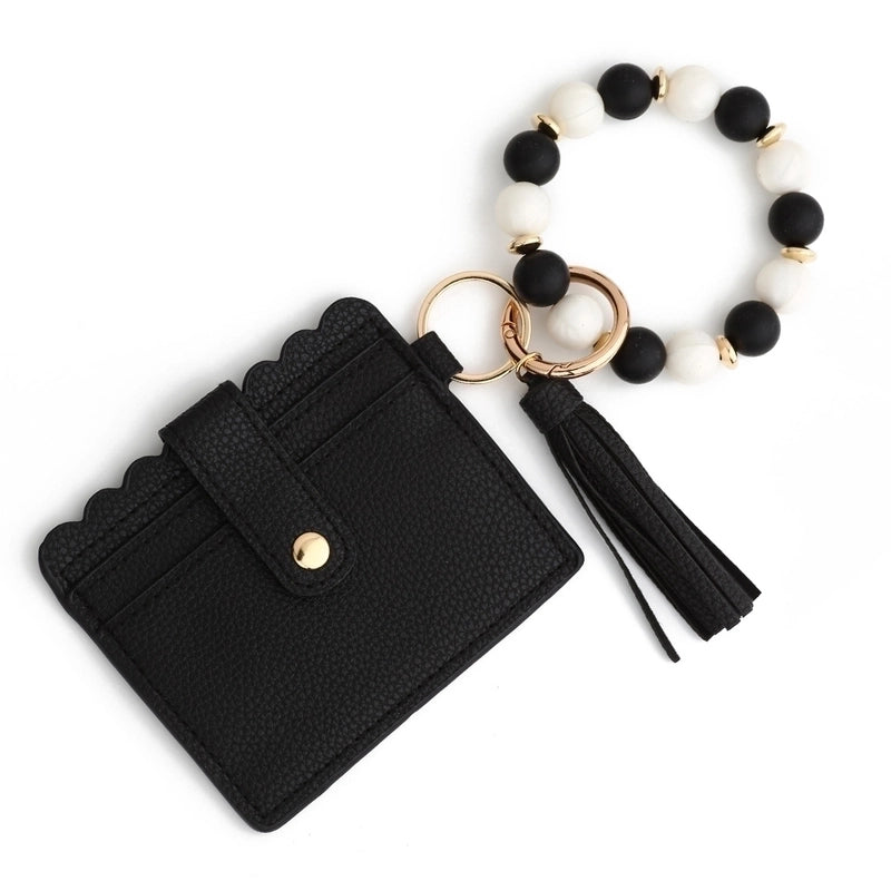 Women's Solid Color Pu Leather Open Card Holders