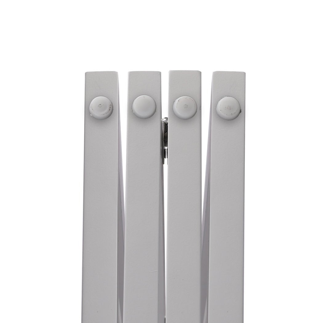 Wooden Pet Gate Retractable Barrier Portable Door 4 Panel White