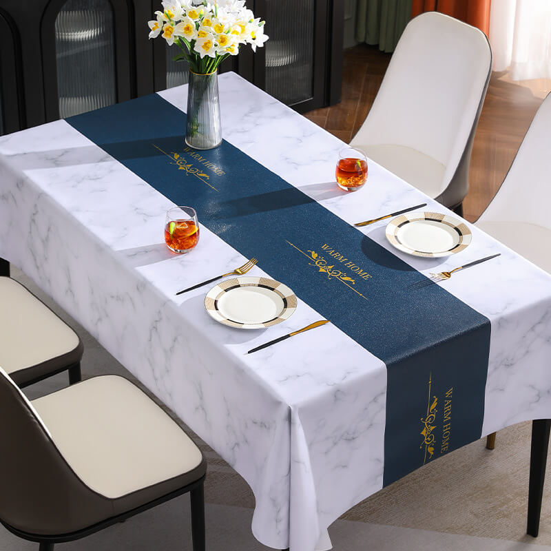 Marble tablecloth waterproof and oil-proof 