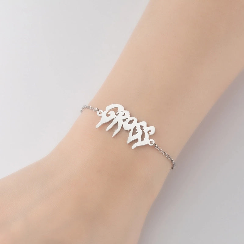 Minimalist Geometric Titanium Steel Bracelets Plating No Inlaid Stainless Steel Bracelets
