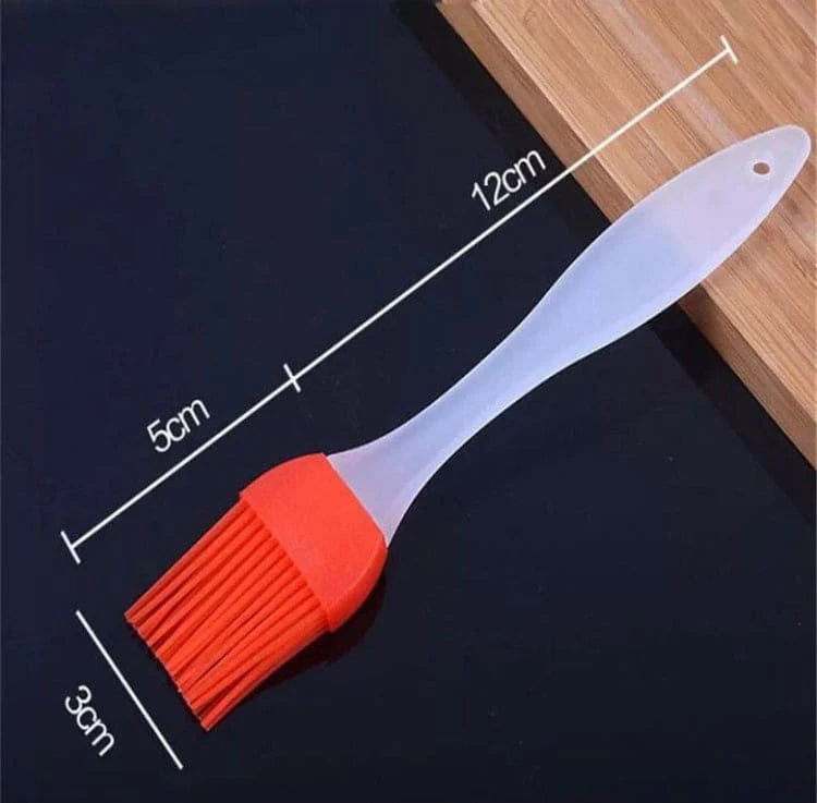 Set Of 2 Silicon Spatula And Oil Brush