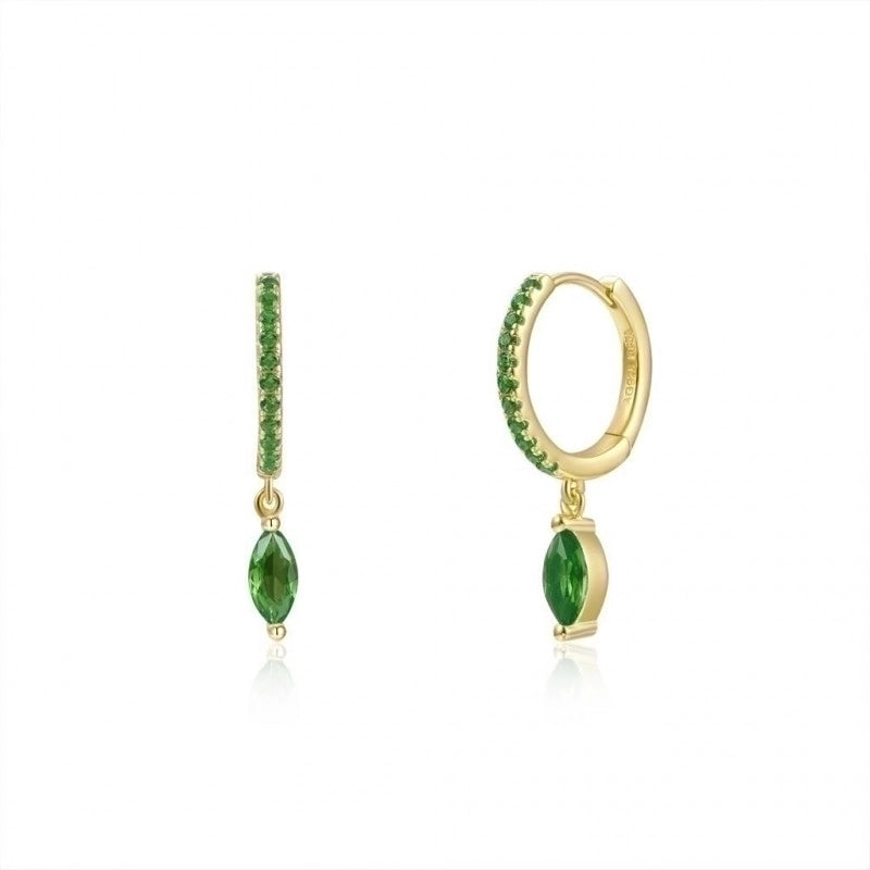 1 Pair Ig Style Water Droplets Plating Inlay Copper Zircon White Gold Plated Gold Plated Earrings