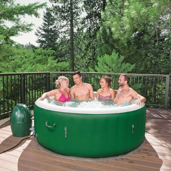 ⏰Last Day Sale $29.95💥Coleman Inflatable Spa Hot Tub with Heated Water System and 140 Bubble Jets🛀| Fits Up to 4 People