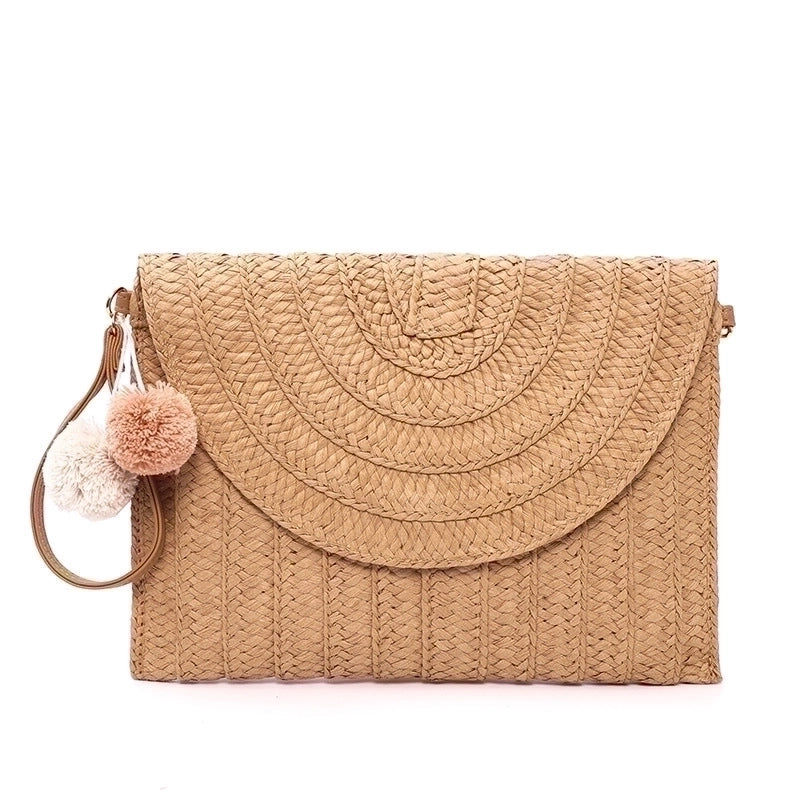 Small Straw Ethnic Style Square Bag