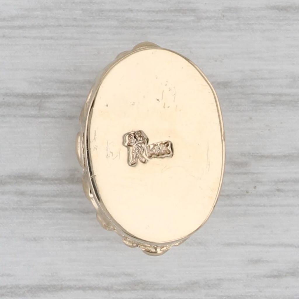1.40ct Peridot Solitaire Slide Bracelet Charm 14k Yellow Gold Archer Hallmark