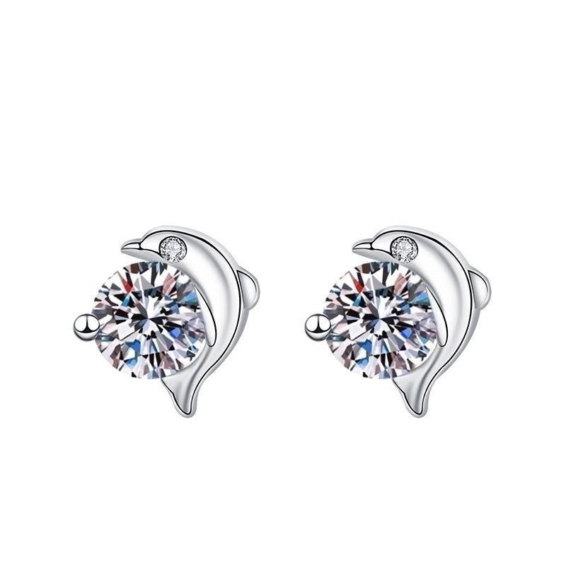 1 Pair Sweet Minimalist Round Heart Shape Bow Knot Plating Inlay Copper Zircon Silver Plated Drop Earrings