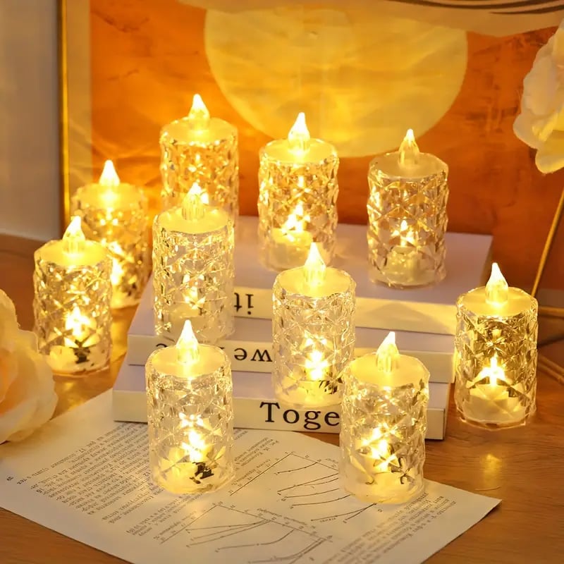 ON SALE🔥3pcs/SET Crystal Flameless Candle Light