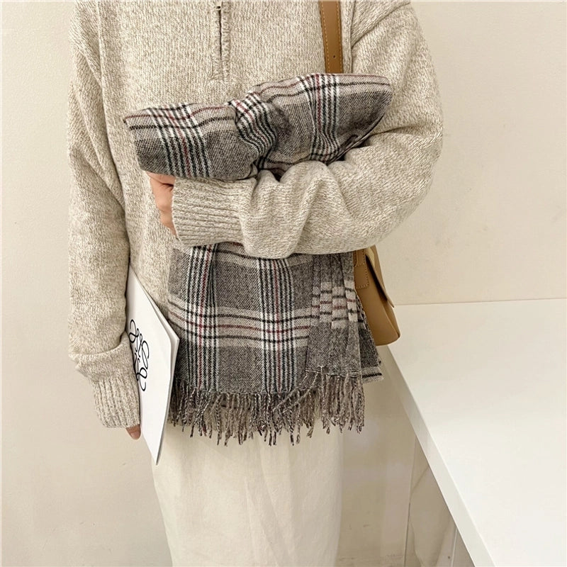 Women's Basic Stripe Viscose Fiber Scarf