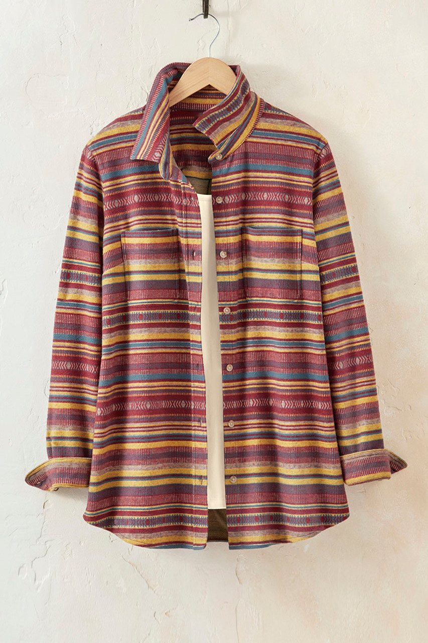 Striped Soft Knit Big Shirt