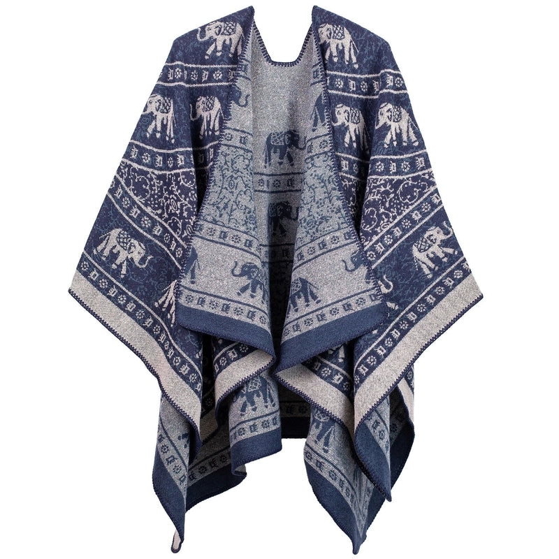 Unisex Retro Ethnic Style Geometric Acrylic Shawl