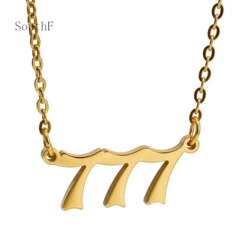 Minimalist Number Stainless Steel Plating Necklace 1 Piece