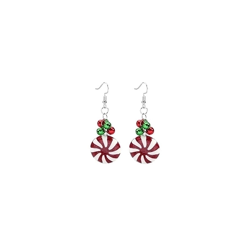 Fashion Santa Claus Christmas Socks Bell Epoxy Alloy Earrings